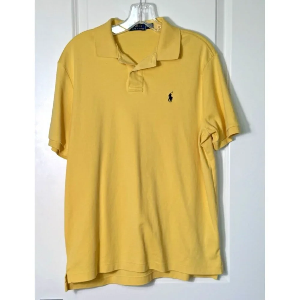 Polo Ralph Lauren Blue Label‎ Beekman Yellow Polo Mens Medium